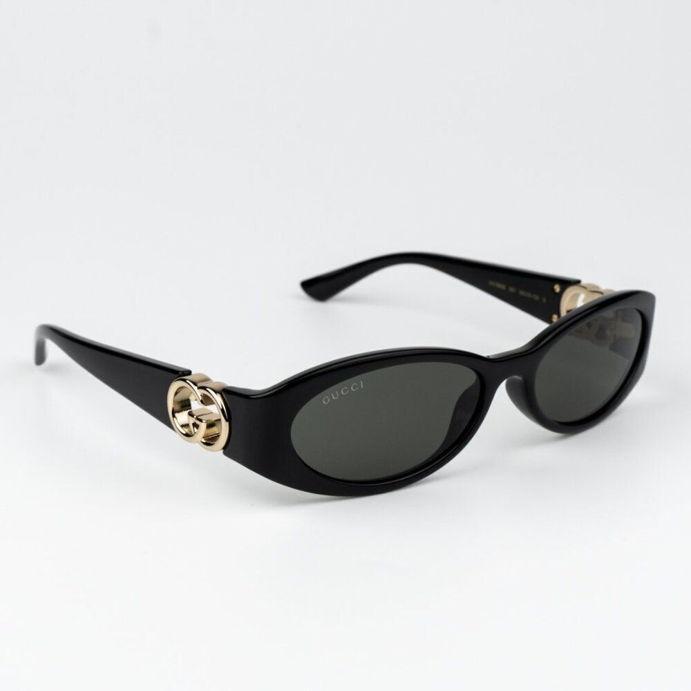 Gucci Men Sunglasses Black Grey Oval GG1660S 001 BRAND NEW - Picture 4 of 13